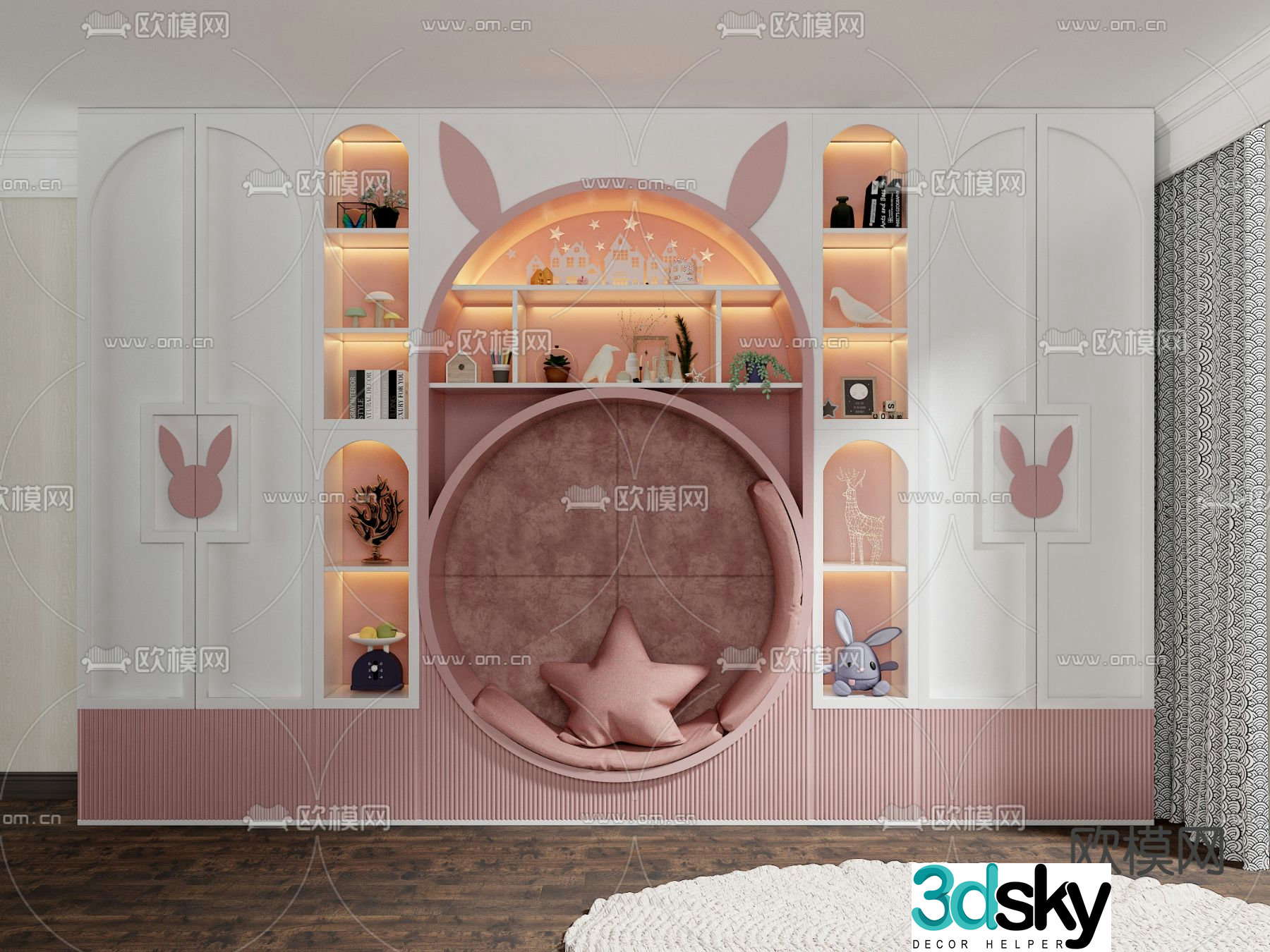 Modern wardrobe children’s wardrobe 3d model