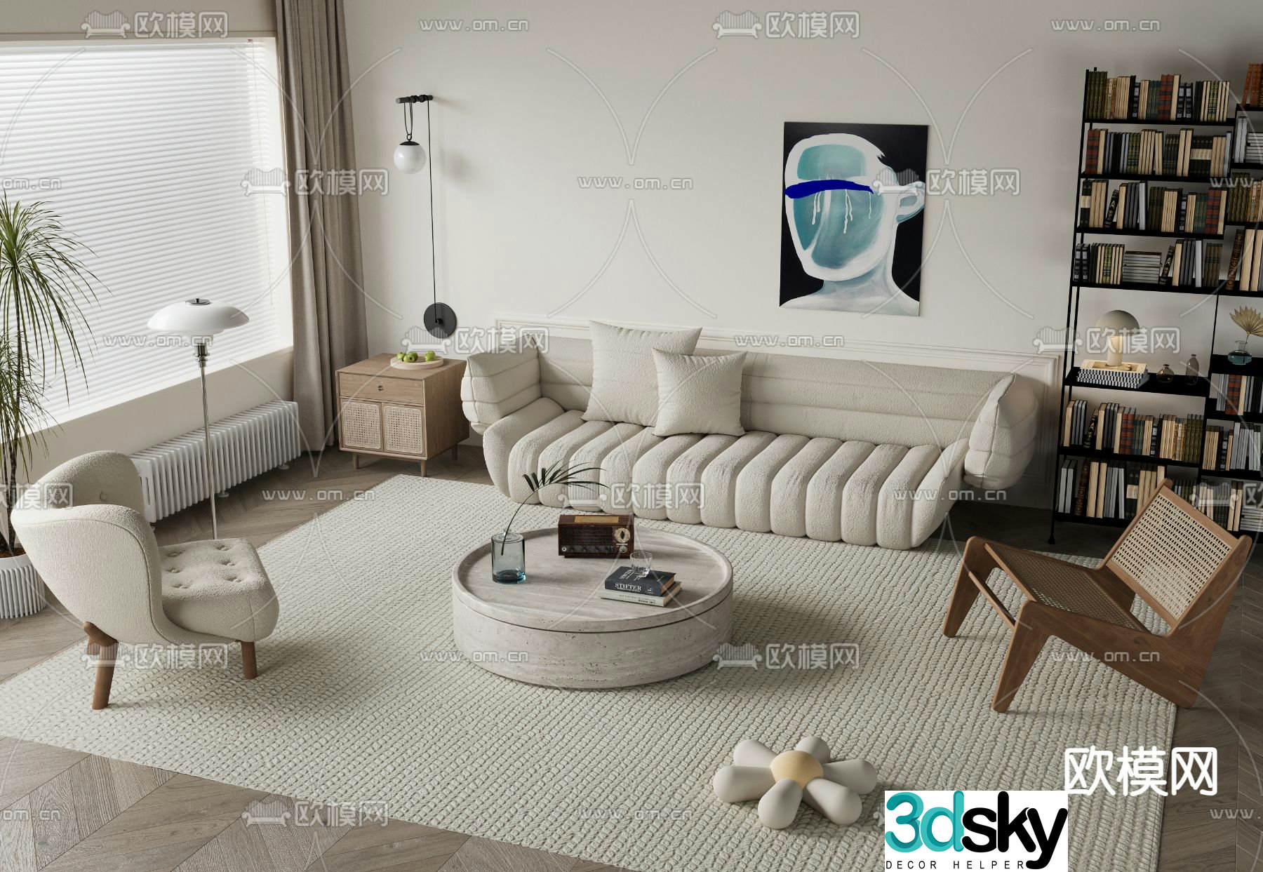 Wabi Sabi modular sofa 3d model