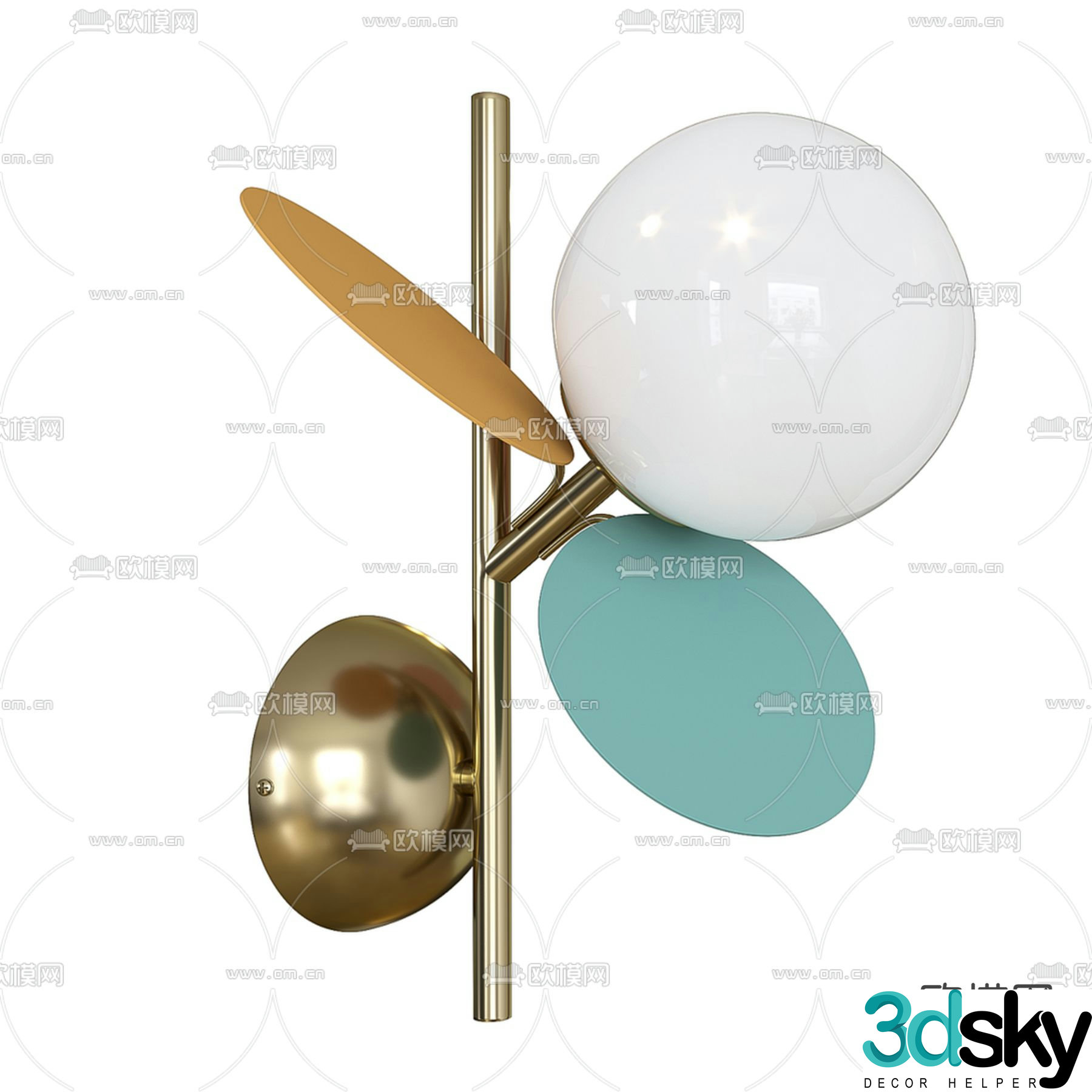 Light luxury wall lamp 3D model
