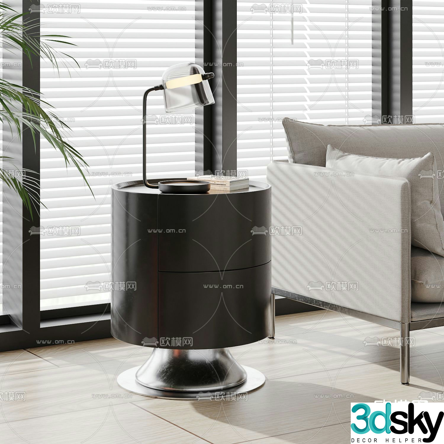 Round table side table corner table table table 3D model