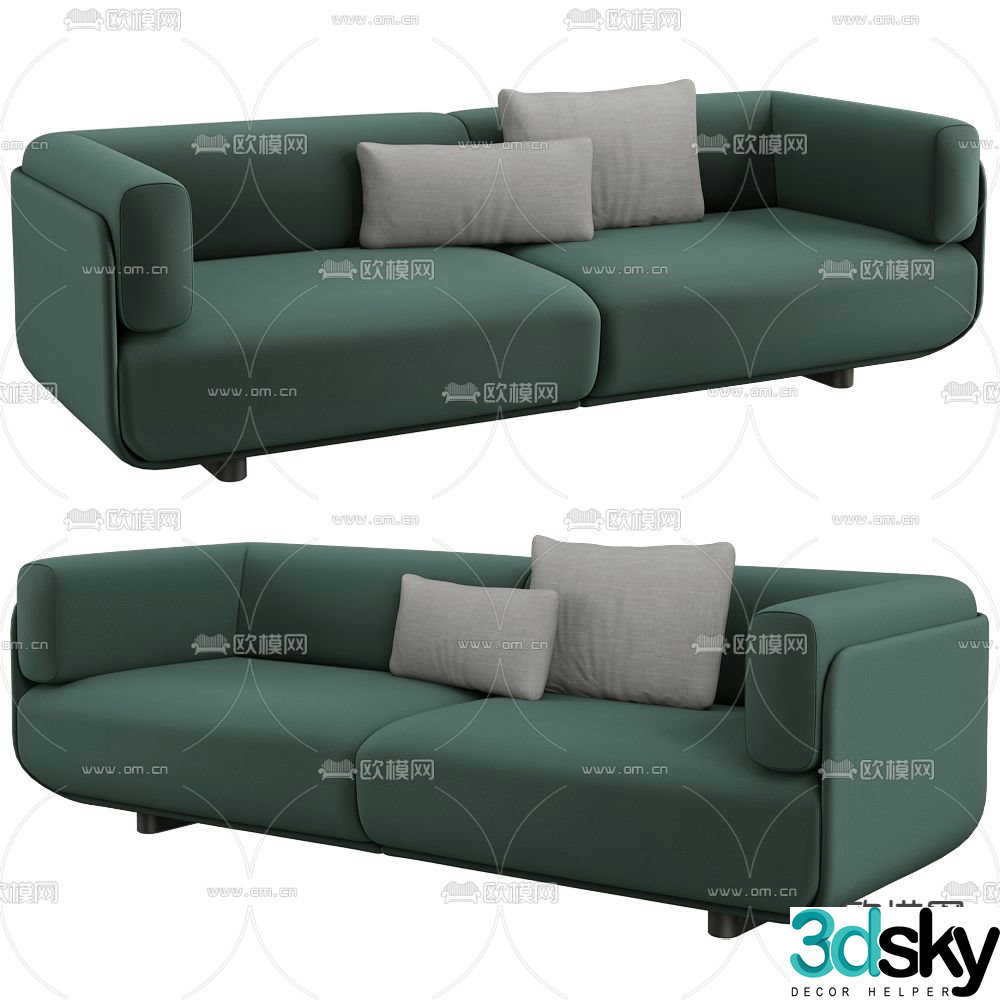 Double sofa 3d model