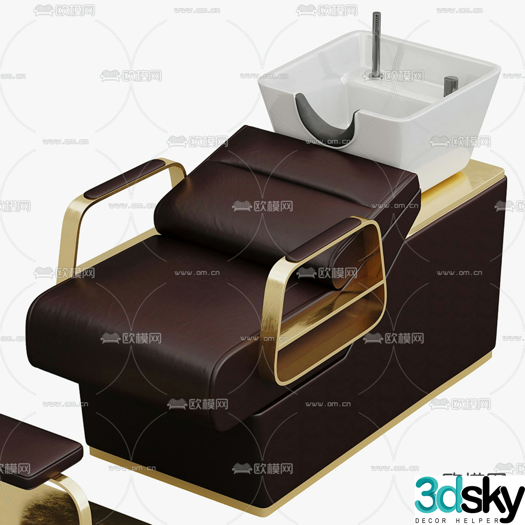 Shampoo bed Shampoo chair 3d model