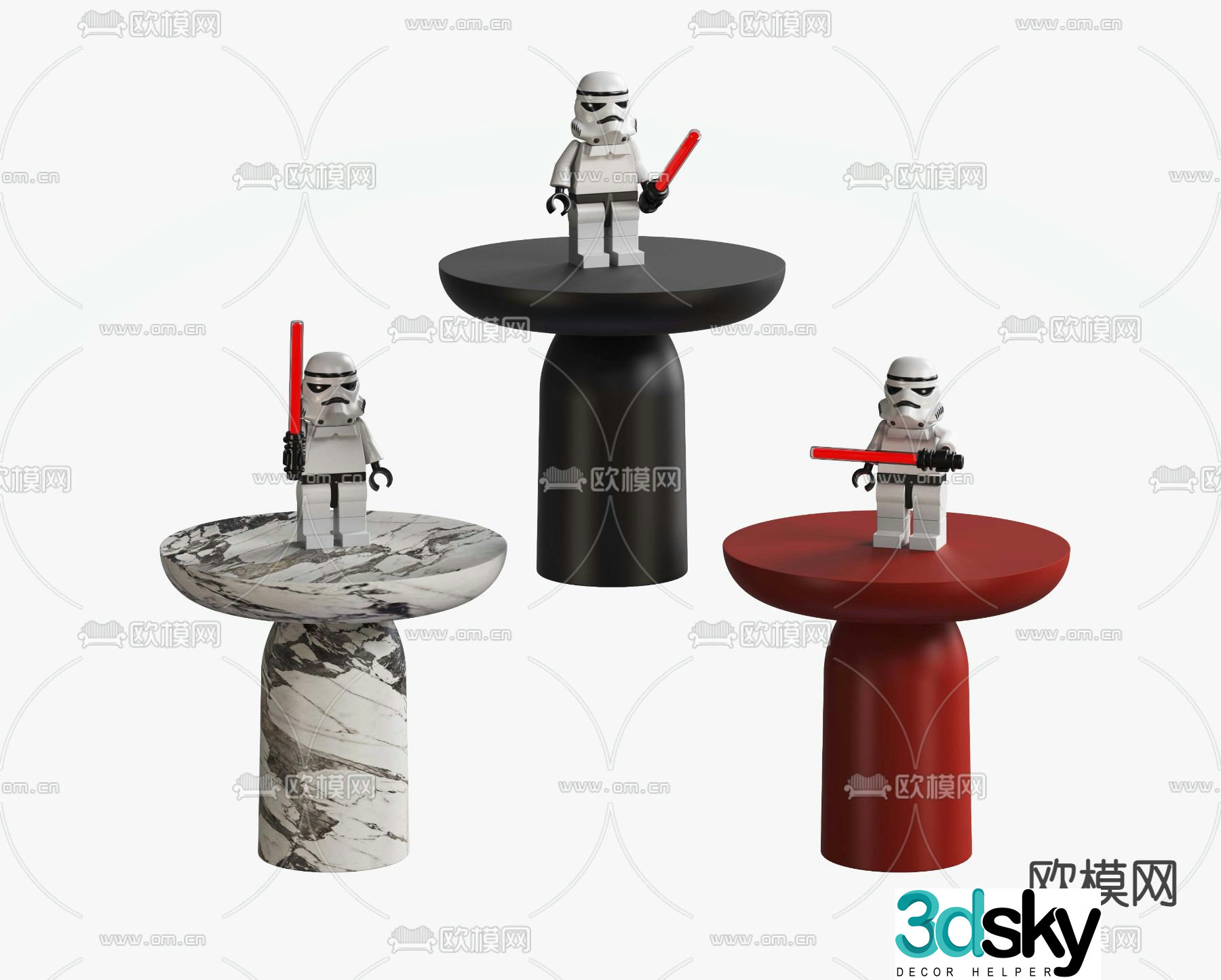 3D model of circle side angle angle