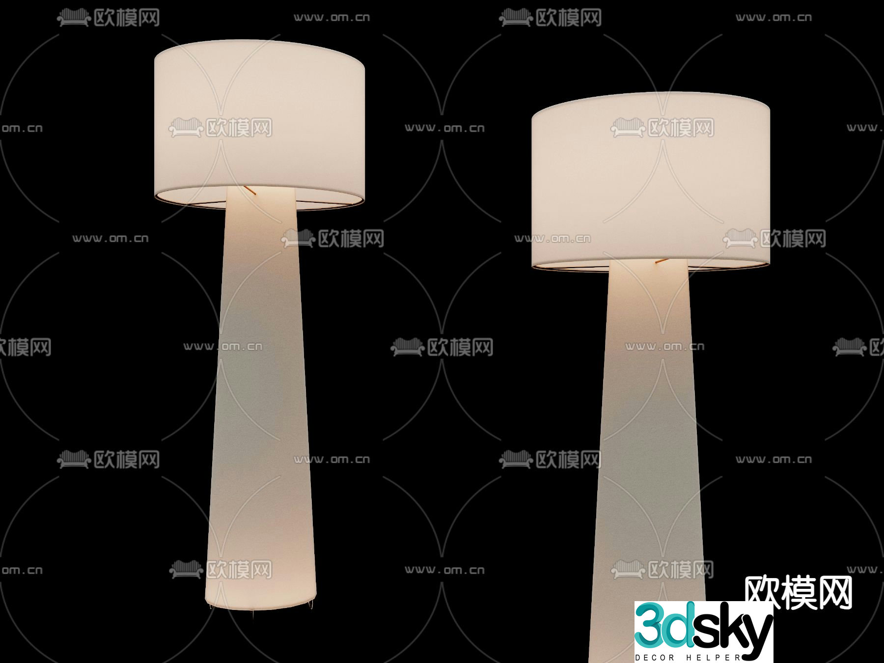 Wabi-sabi floor lamp 3d model