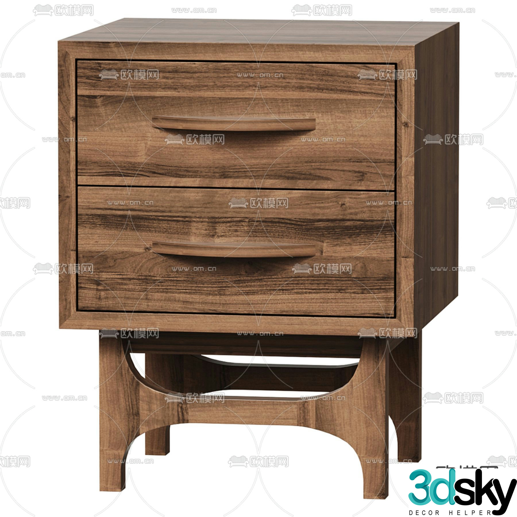 wabi-sabi bedside table 3d model
