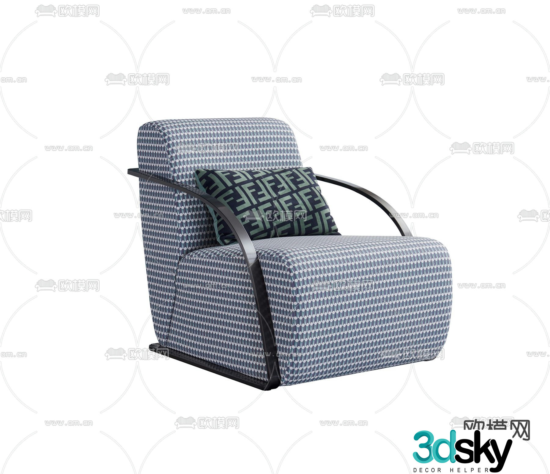 Single sofa leisure sofa 3d model