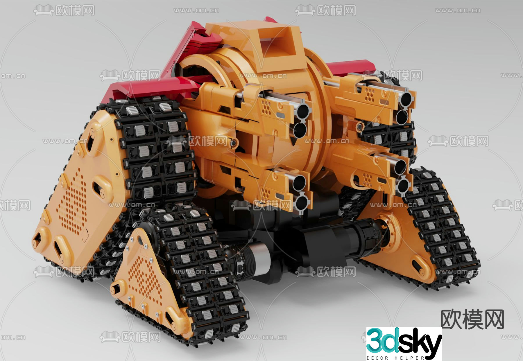 Tank LEGO building block toy mecha trendy 3D model