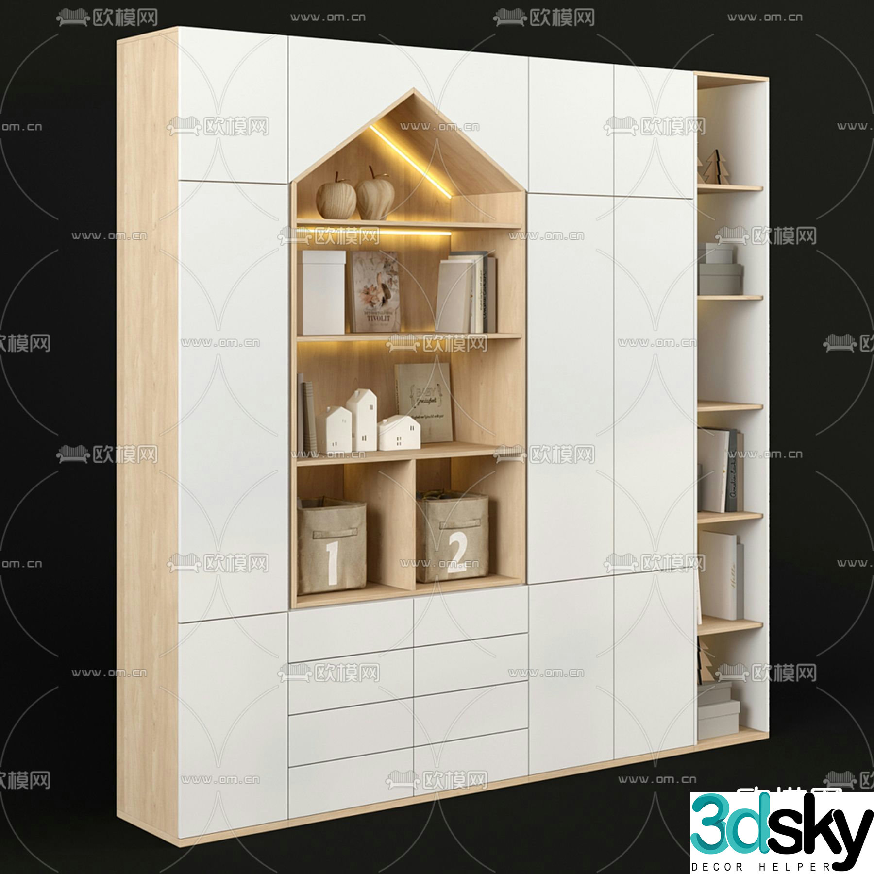 Children’s toy cabinet storage cabinet 3d model