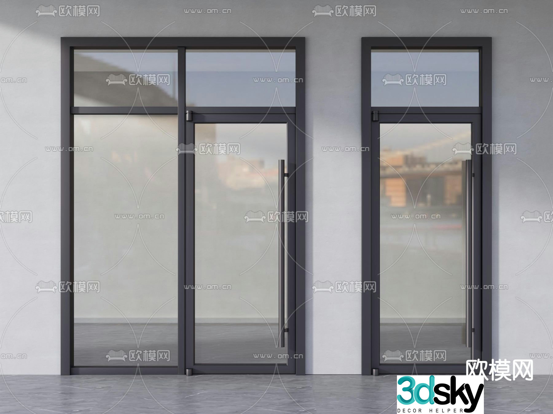 KFC Door Shop Door Glass Door 3D Model