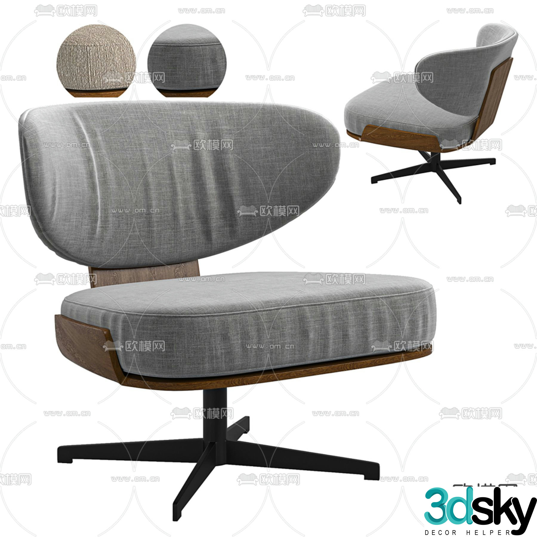 Office chair conference chair staff chair 3d model