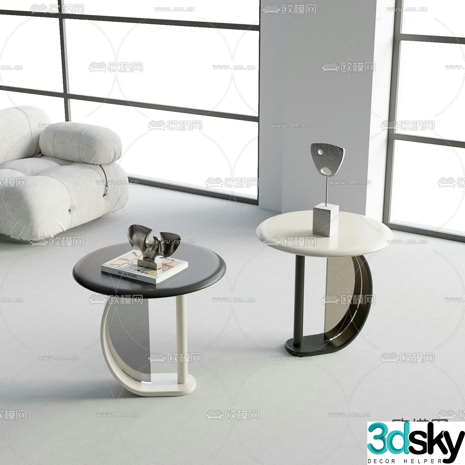 Round table side table corner table table table 3D model