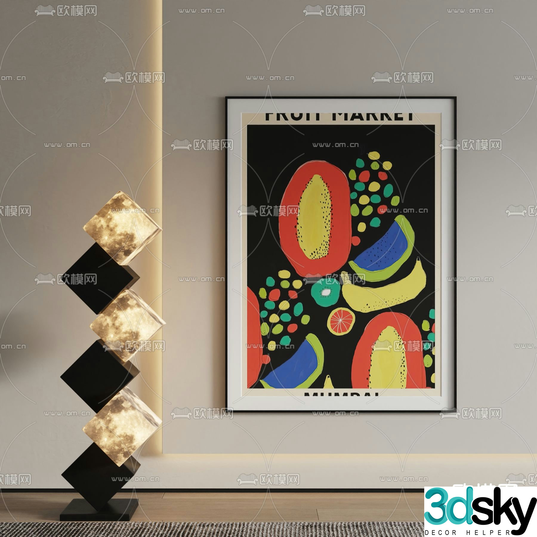 Abstract painting Art painting Decorative painting 3d model