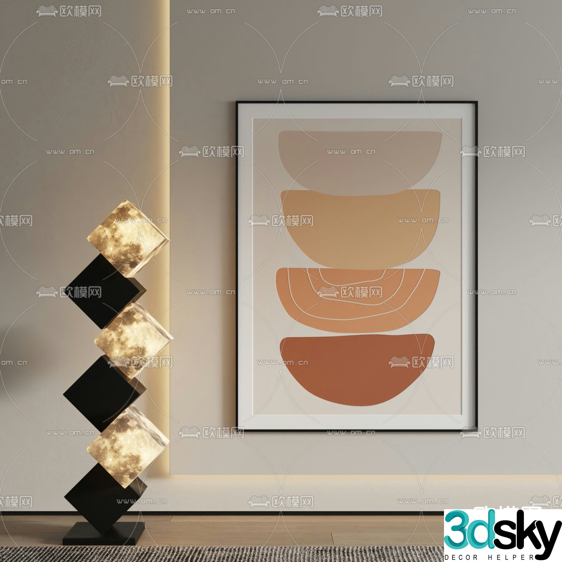 Art painting Abstract painting Decorative painting 3d model