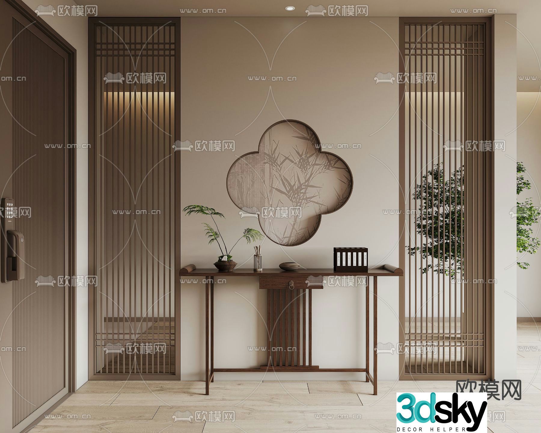 New Chinese-style Duanjingdai 3D model