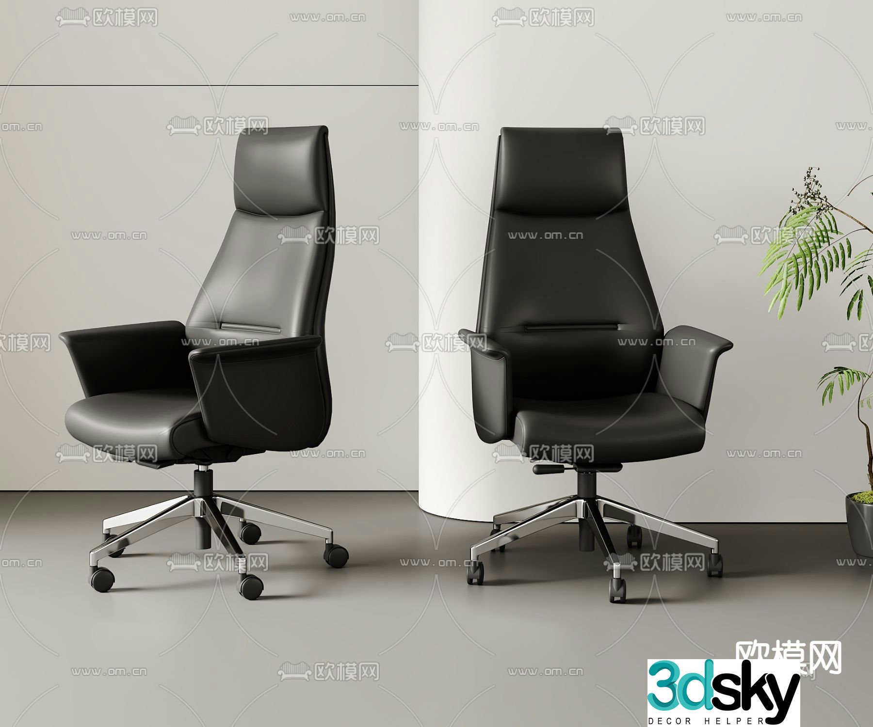 Office chair executive chair boss chair 3d model
