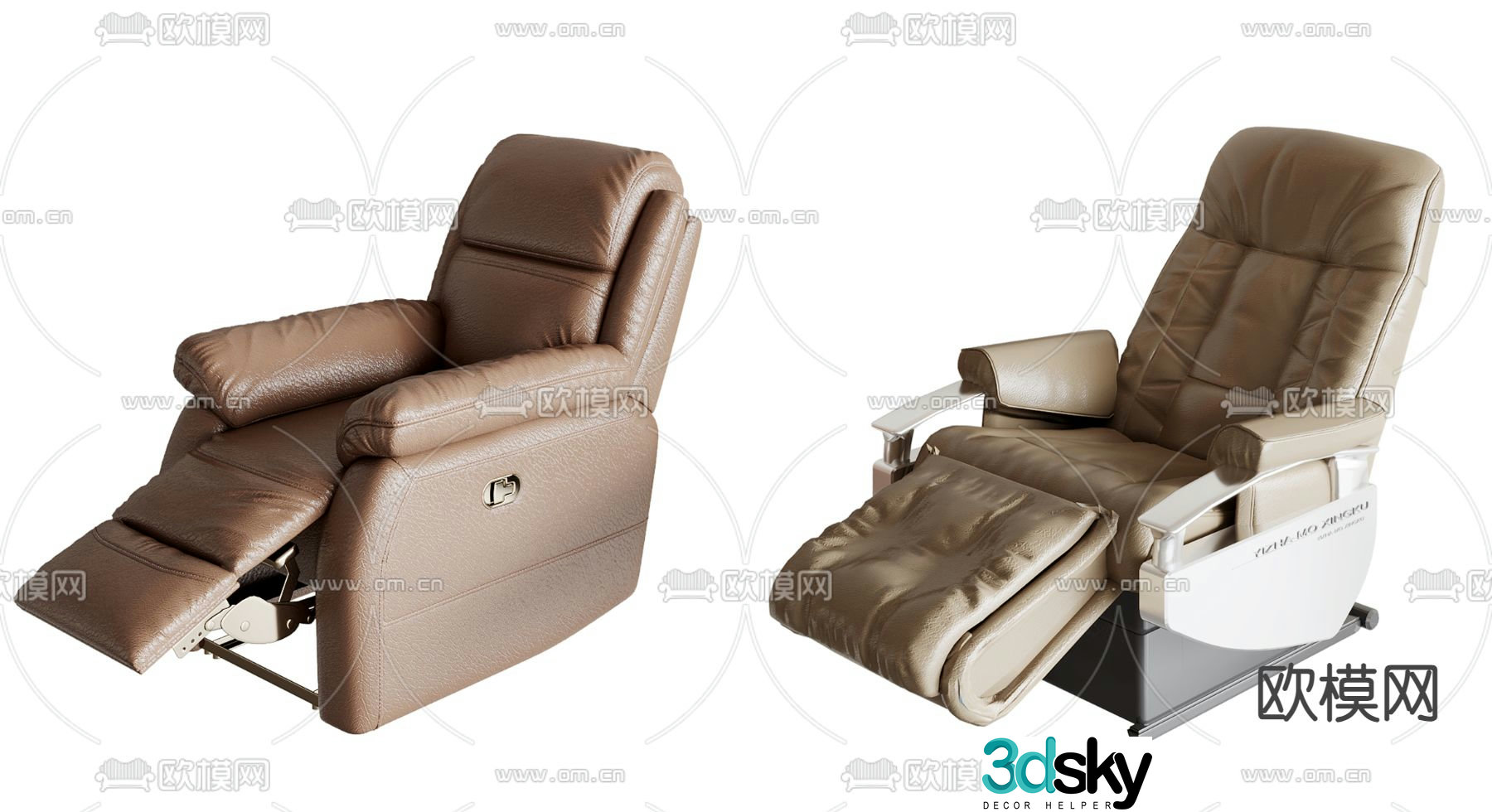 Electric massage chair 3d model