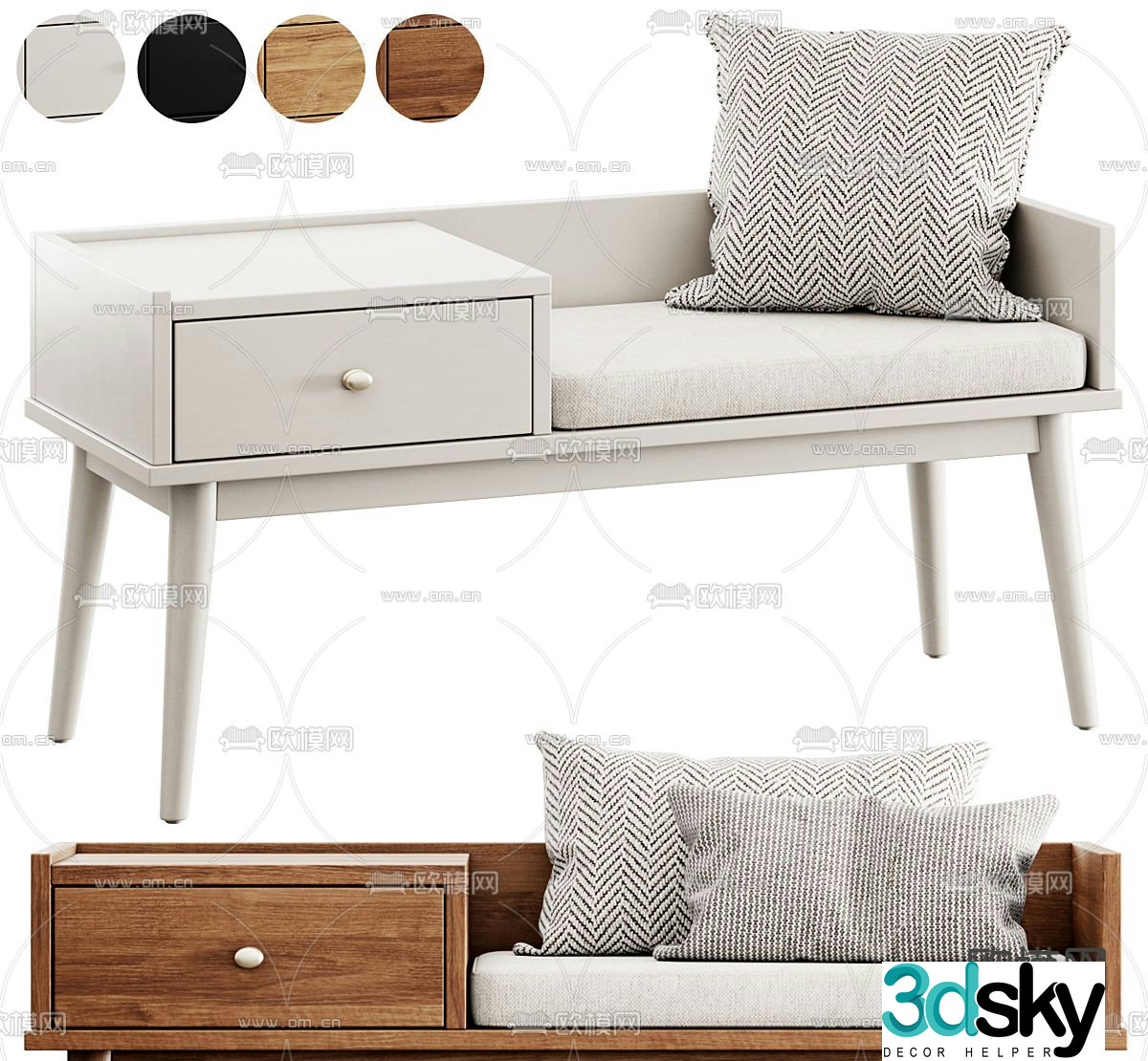Creative stool sofa stool 3d model