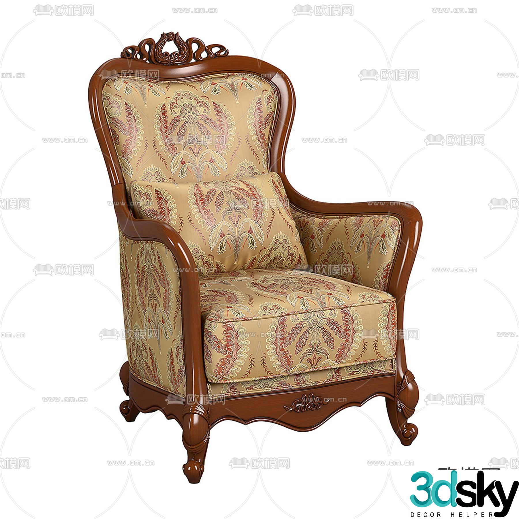 Single sofa leisure sofa 3d model