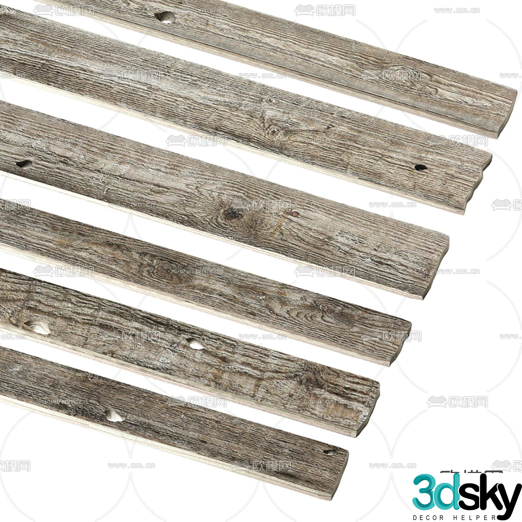 wood wooden beam wood plank 3d model