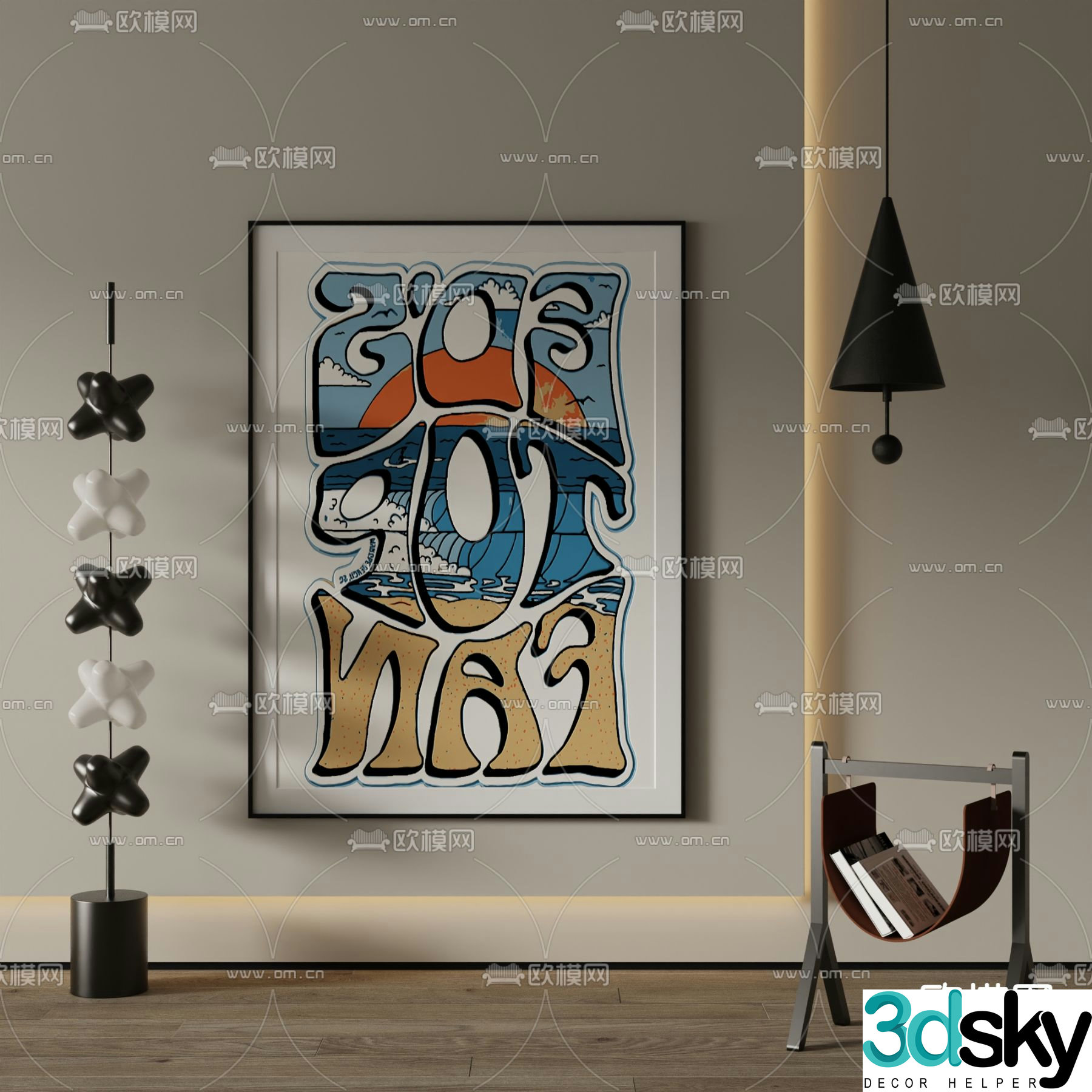 Art painting Decorative painting Abstract painting 3d model