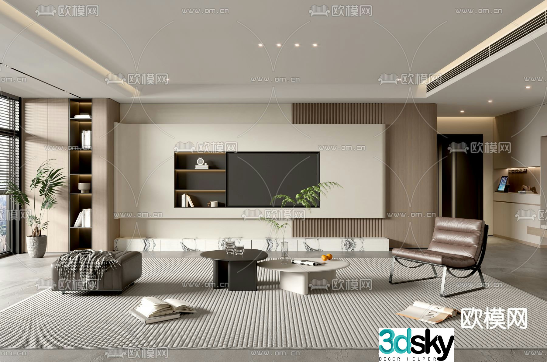 Modern living room 3d model