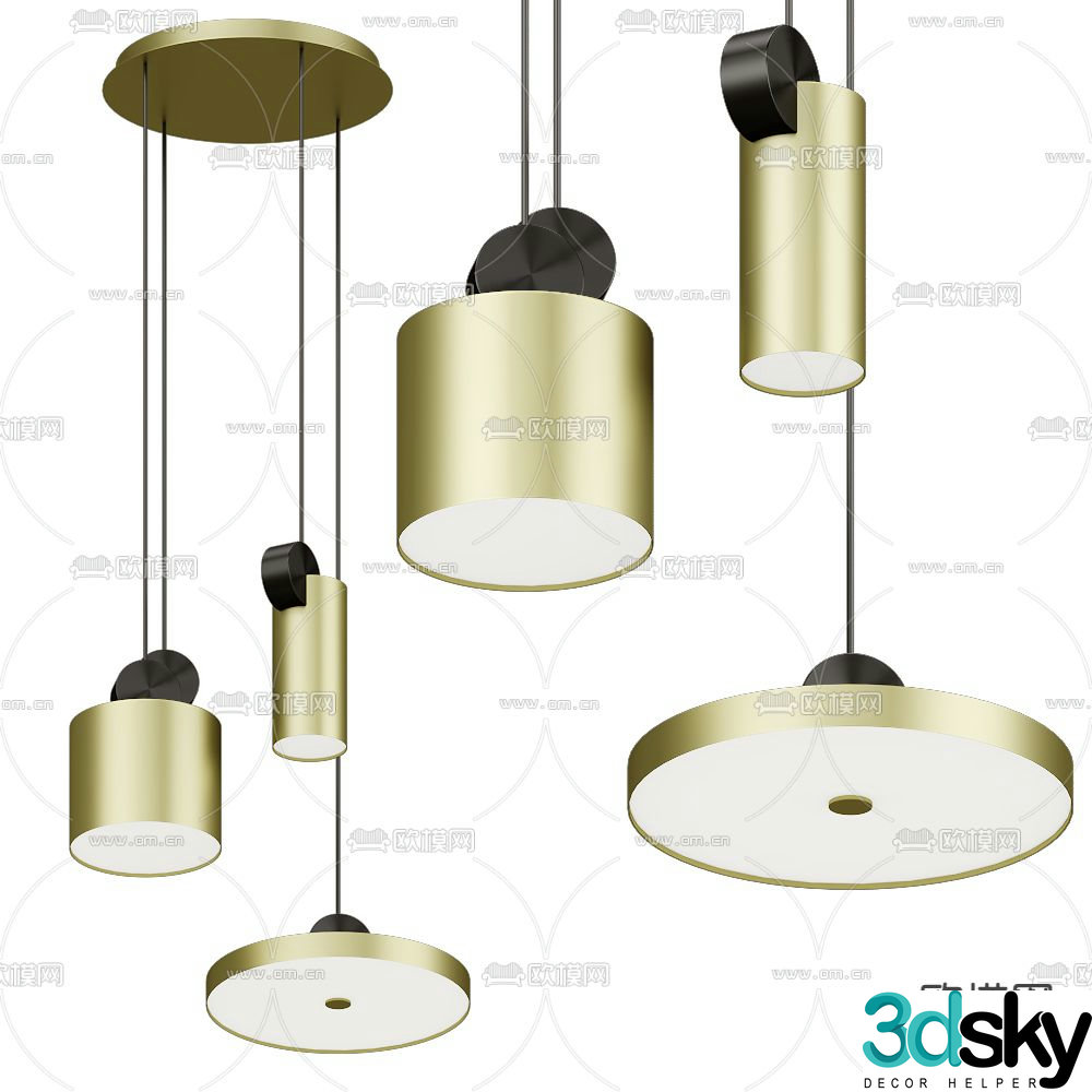 CVL Light Luxury Small Chandelier 3D Model