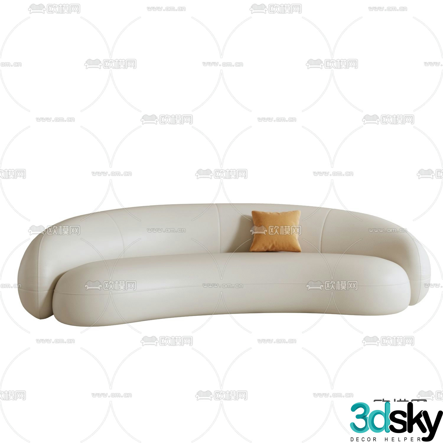 Special shaped sofa curved sofa 3d model