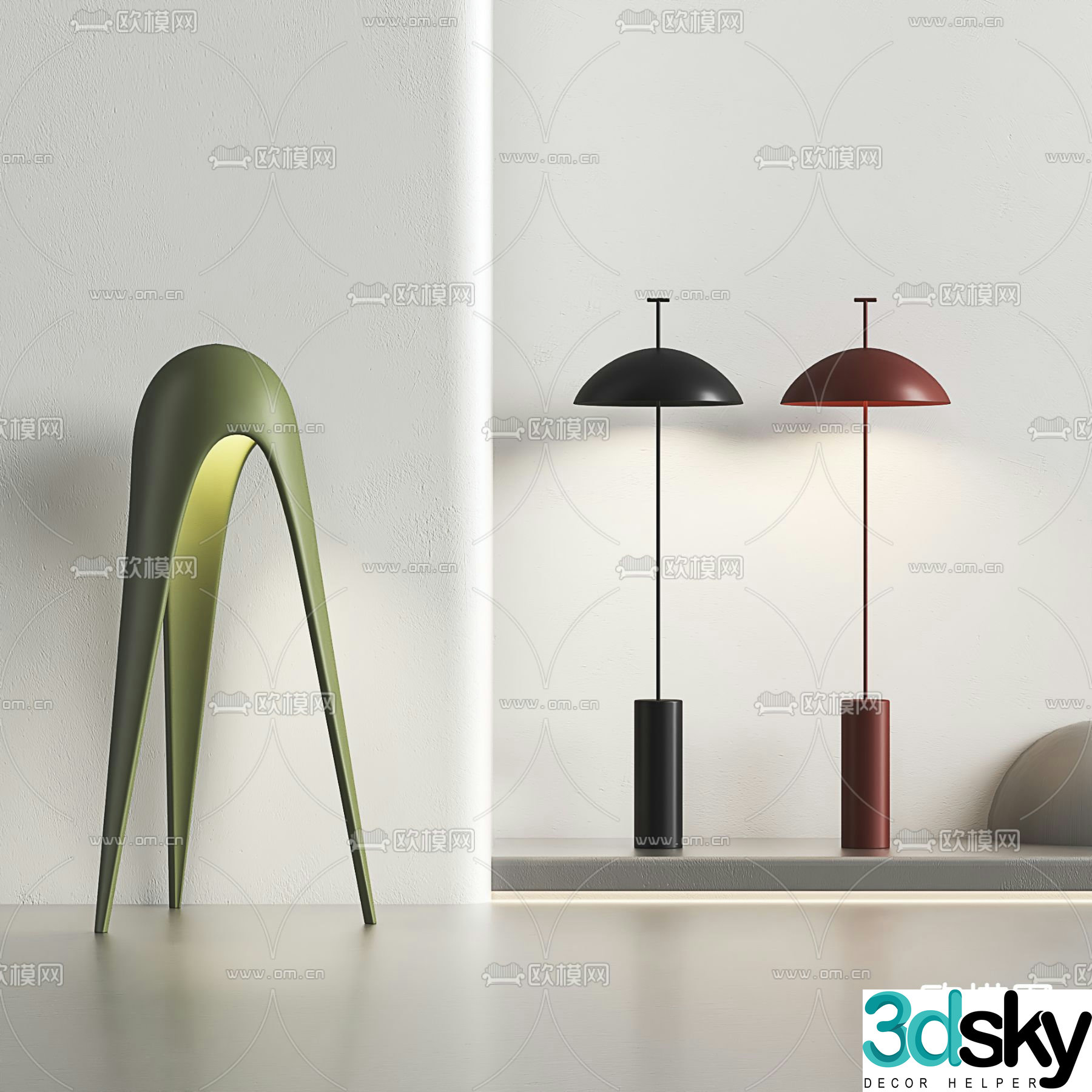 Fashion floor lamp 3d model