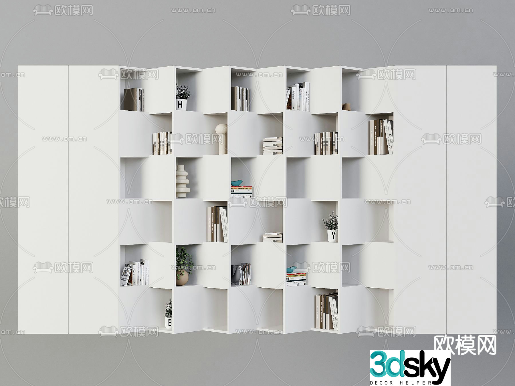 Special shaped bookcase shaped bookshelf 3d model