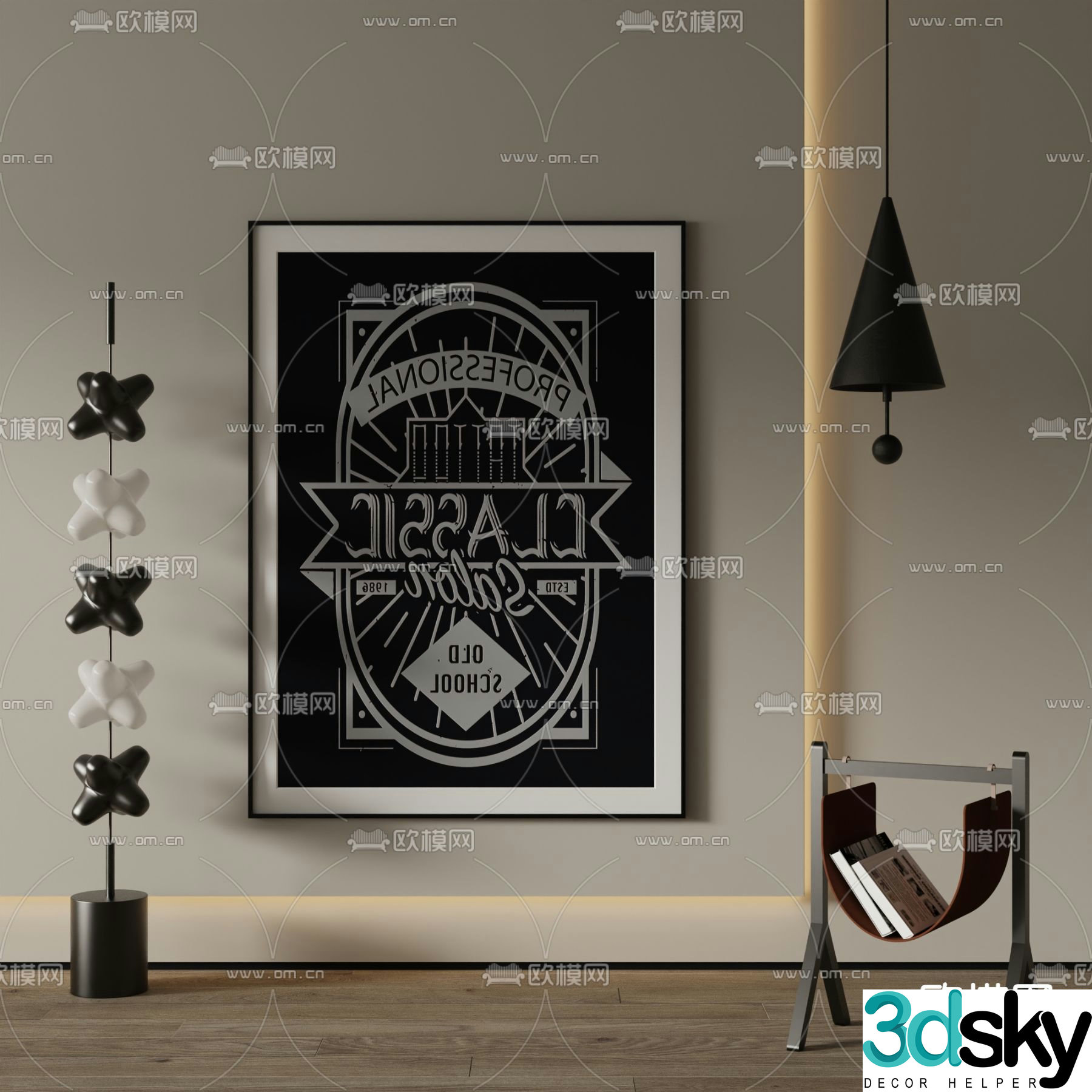 Decorative painting Art painting Advertising painting 3d model