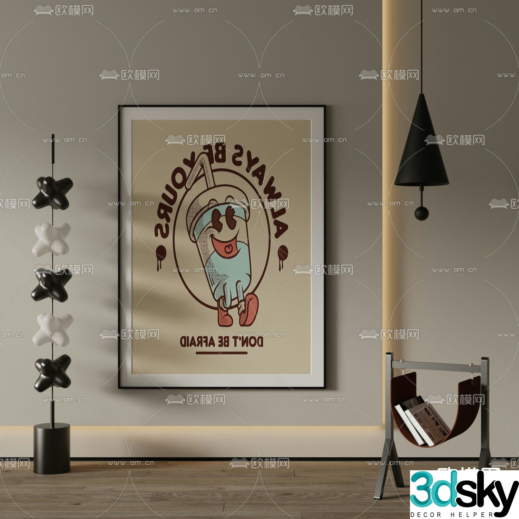Cartoon painting Decorative painting Advertising painting 3d model