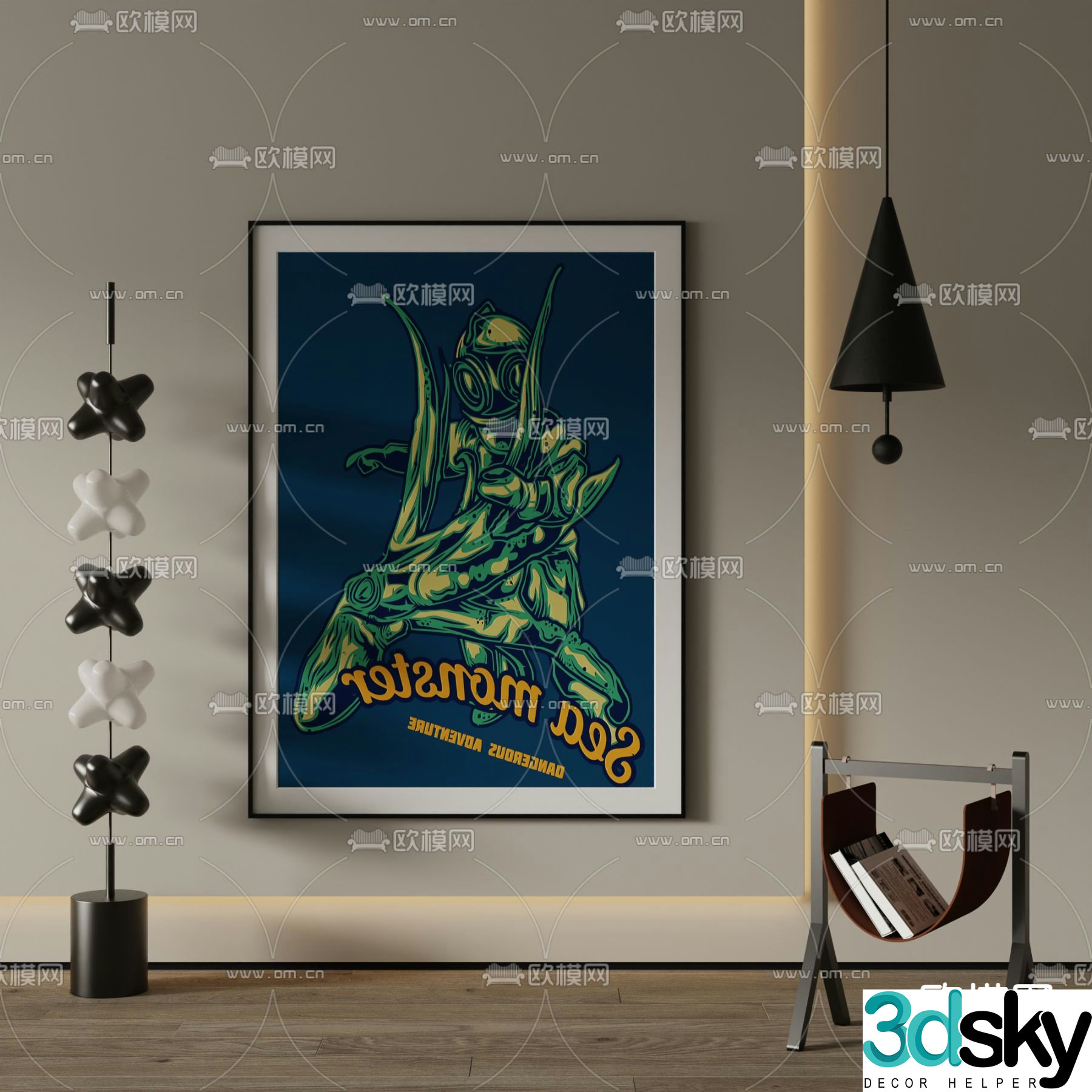 Art painting Decorative painting Abstract painting 3d model