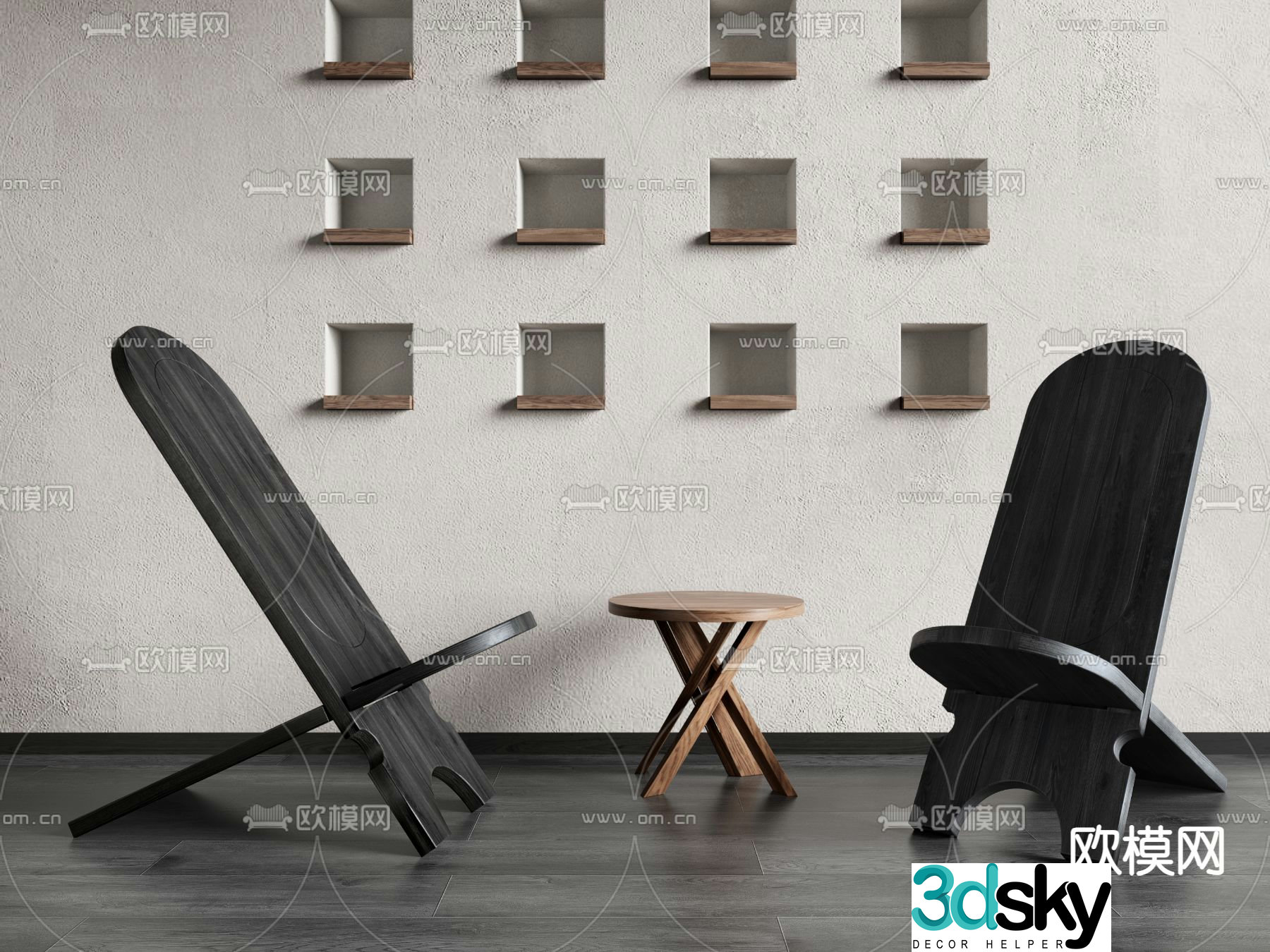 Medieval style chair leisure chair 3d model