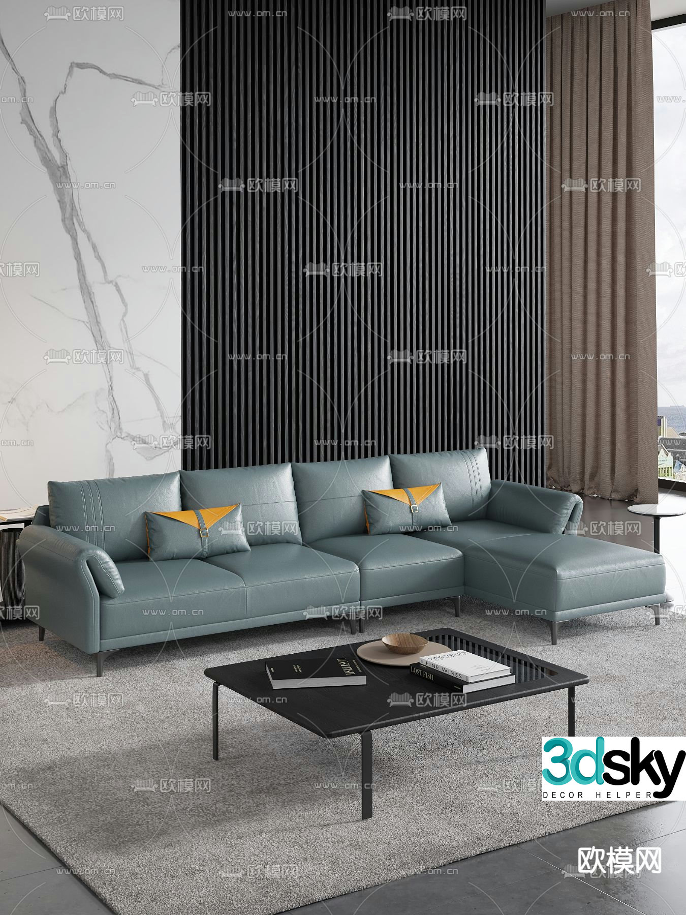 Modern modular sofa corner sofa 3d model