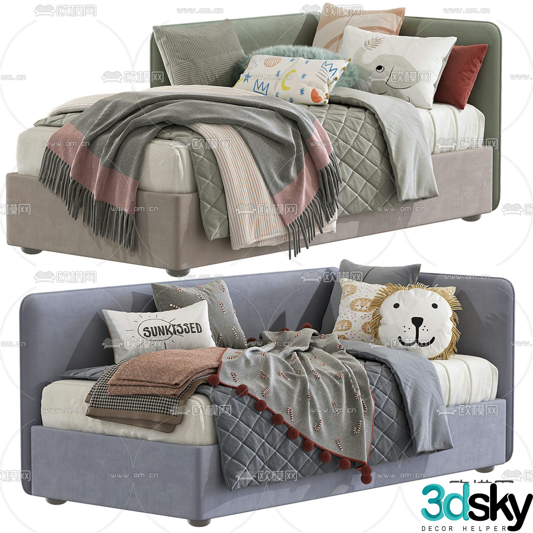 Children’s bed sofa bed 3d model