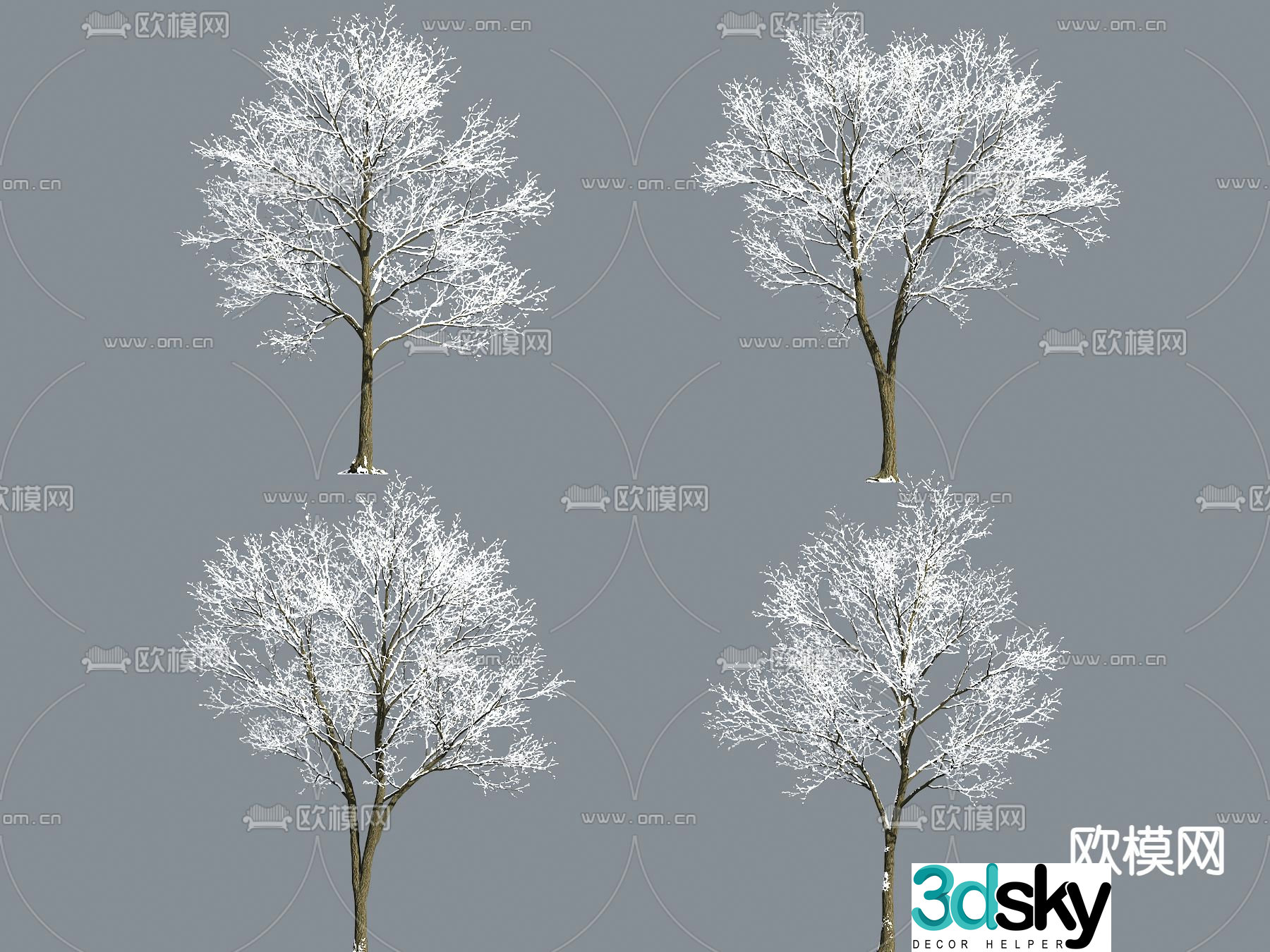 winter tree snow tree snow tree 3d model