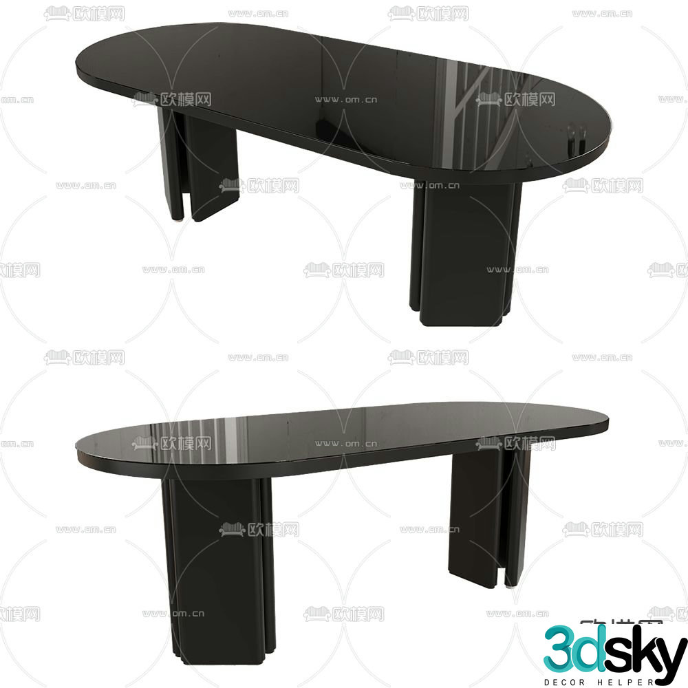 ENOstudio Oval Dining Table 3D Model
