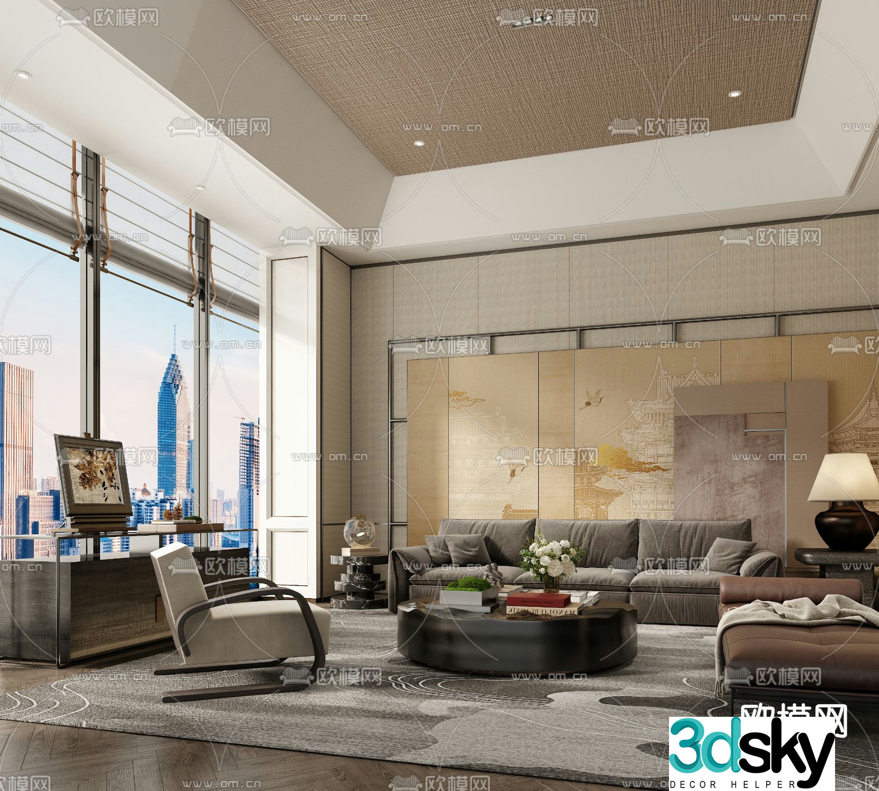 Modern living room 3d model