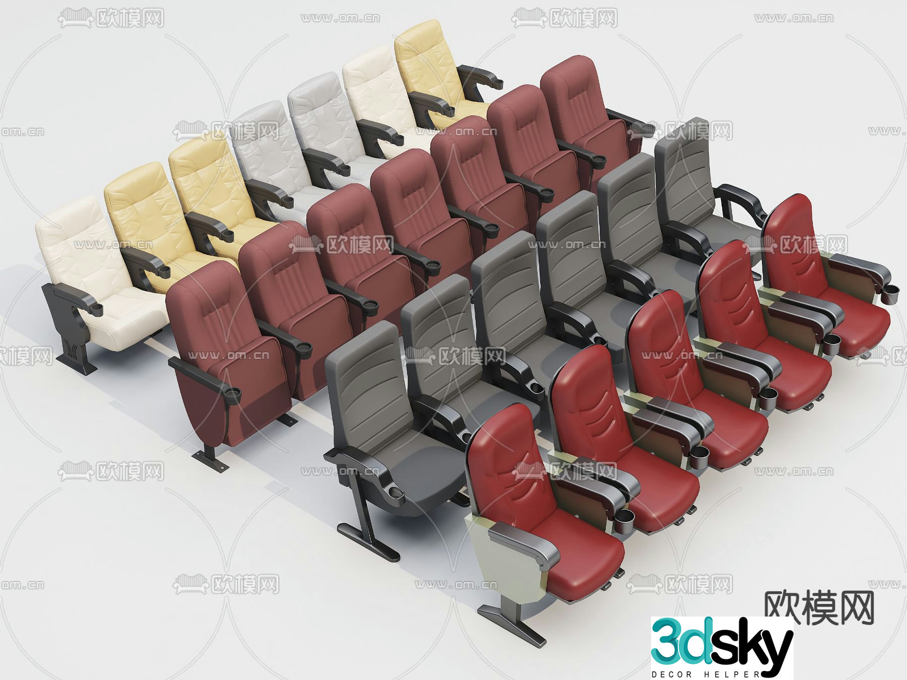 Cinema seat viewing chair 3d model