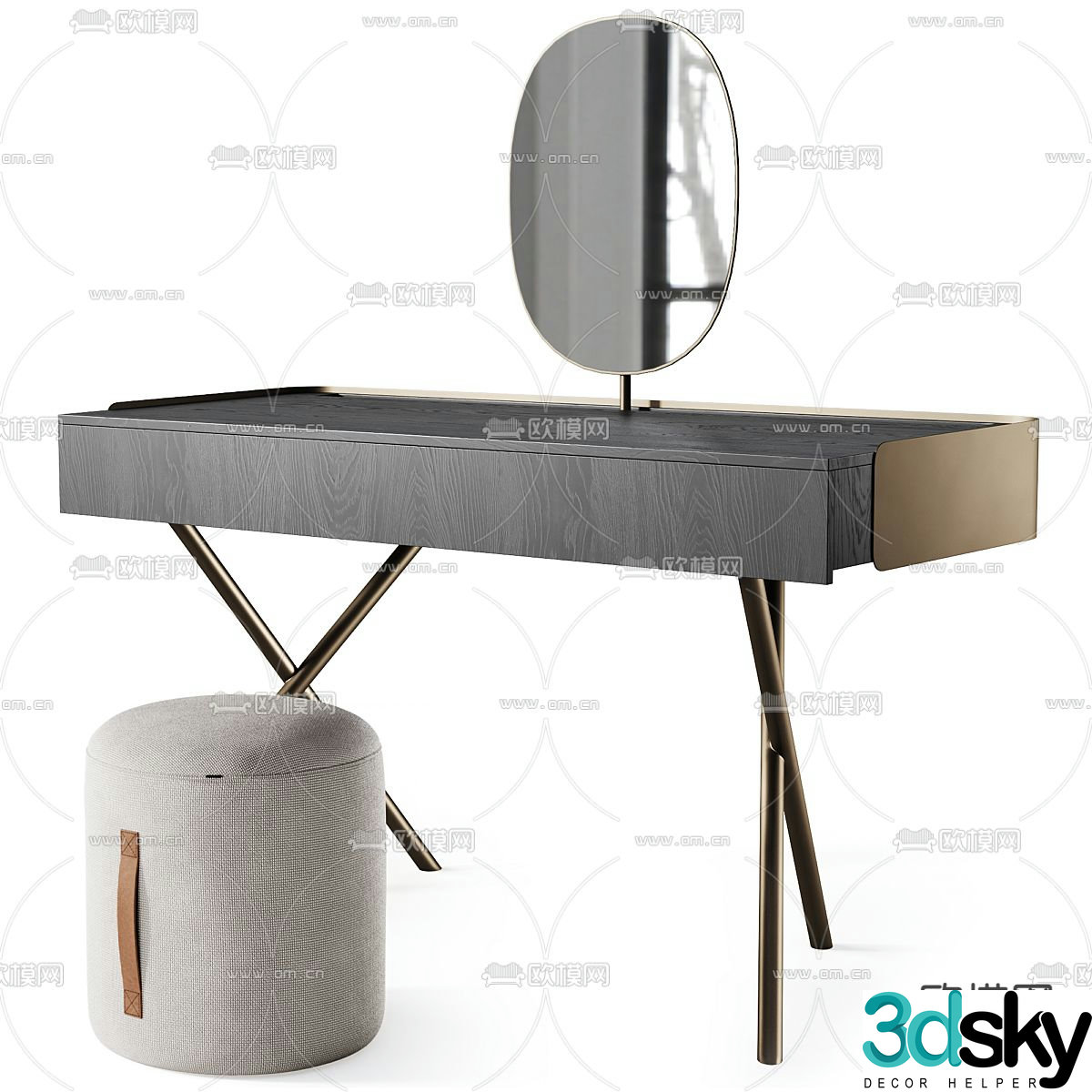 Modern dressing table dressing table 3d model