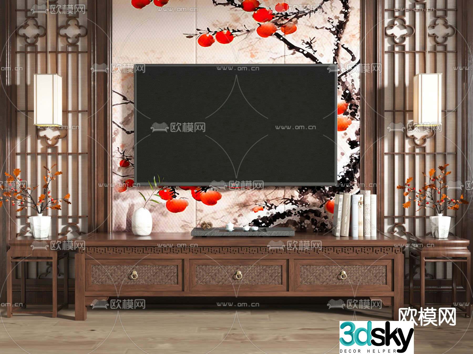 Chinese TV cabinet 3d model