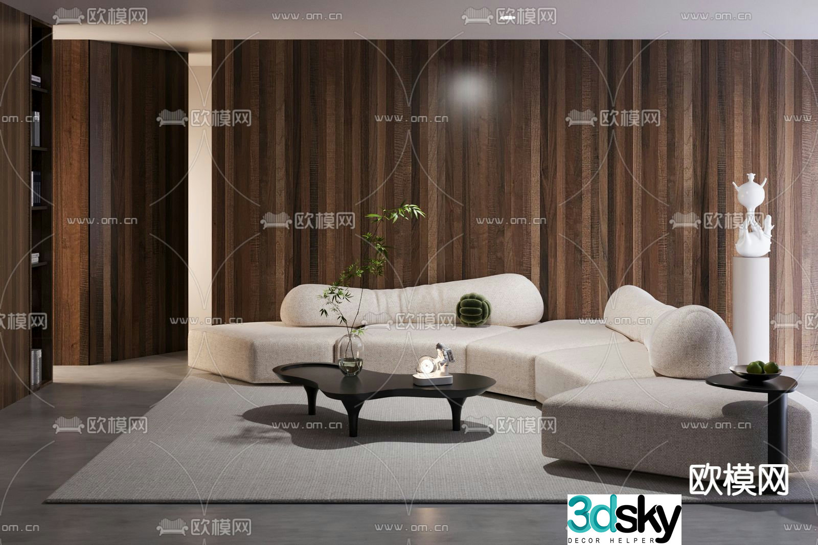 Edra special shaped sofa island sofa 3d model