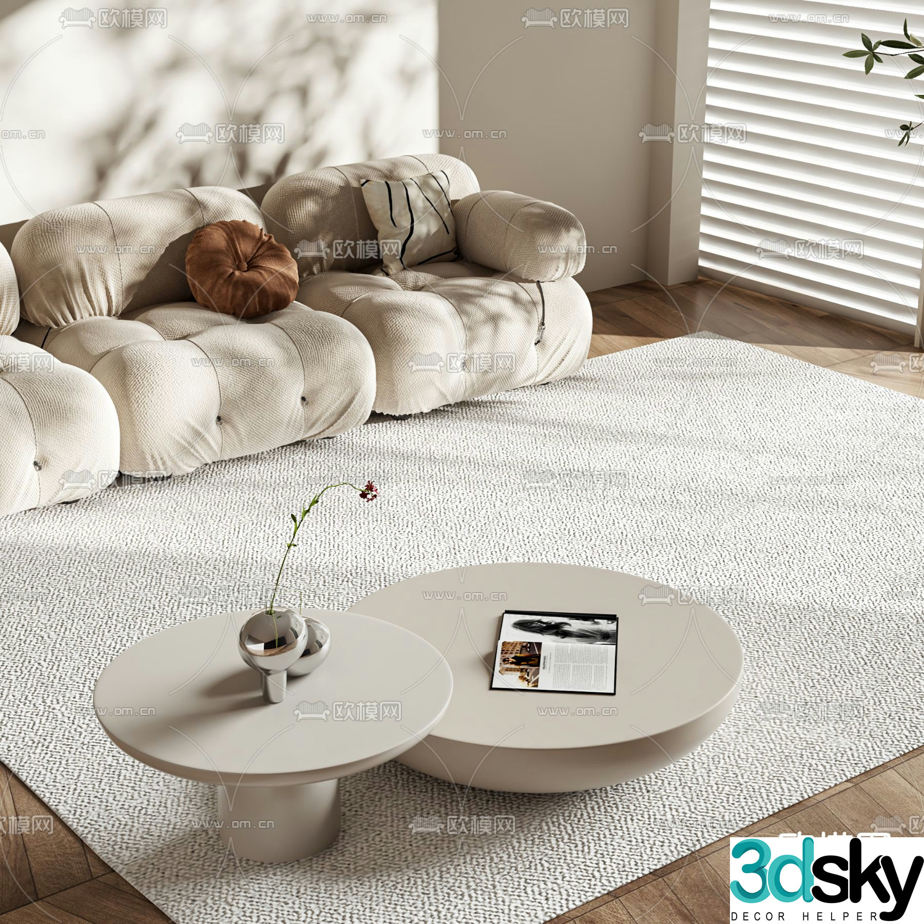 3D model of mother and child coffee table