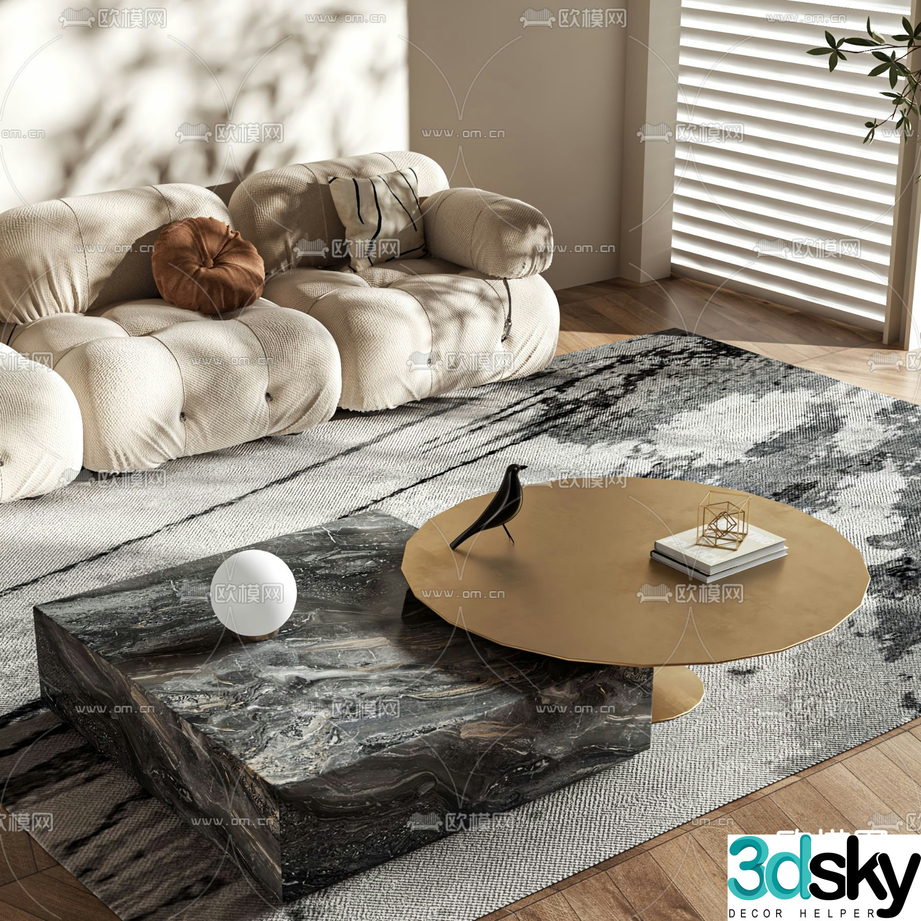 3D model of mother-in-law coffee table