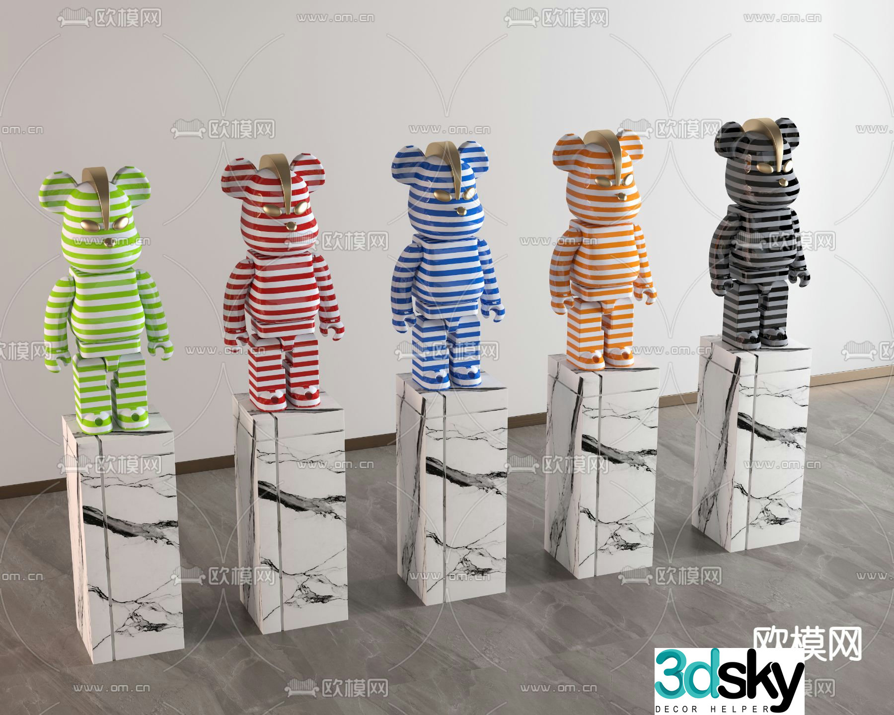 Violent Bear Trendy Doll Doll 3D Model