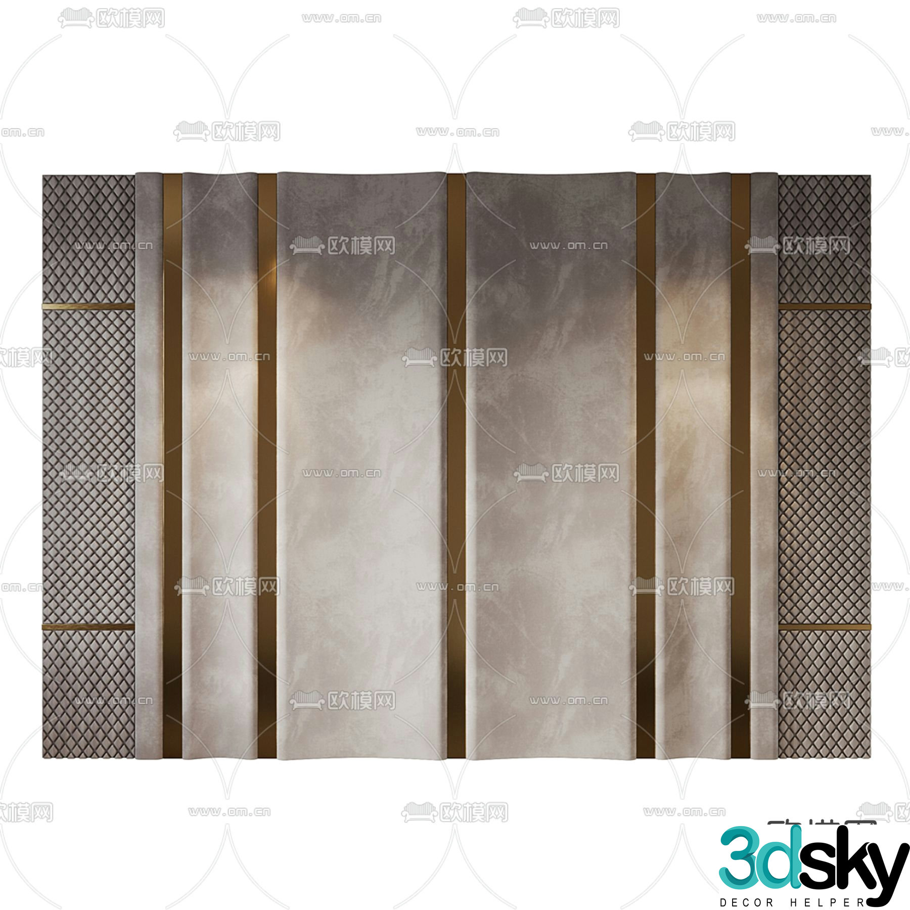 Bedside background wall 3d model