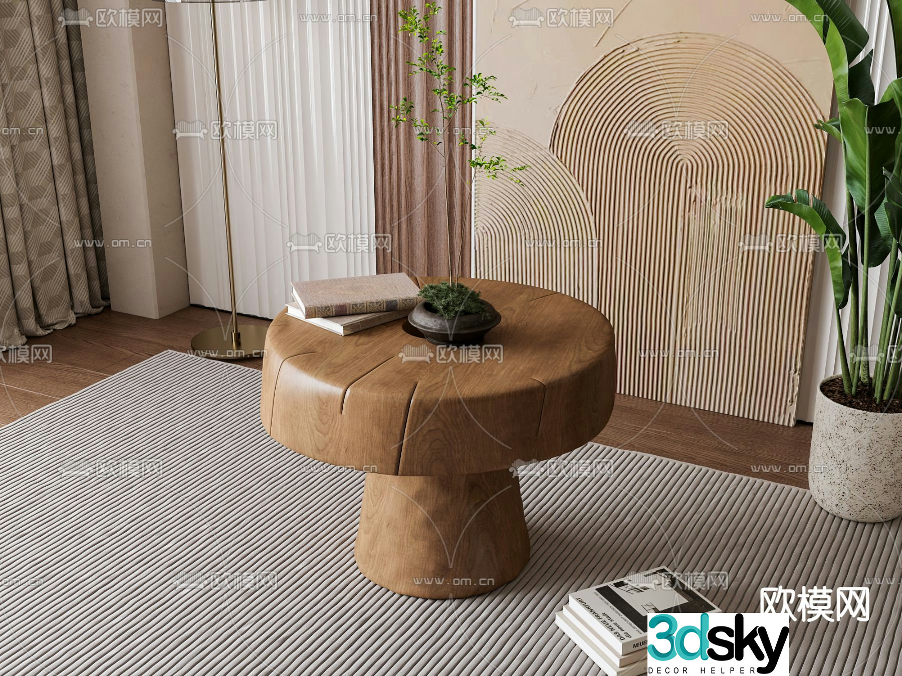 Wabisa circle side angle 3D model