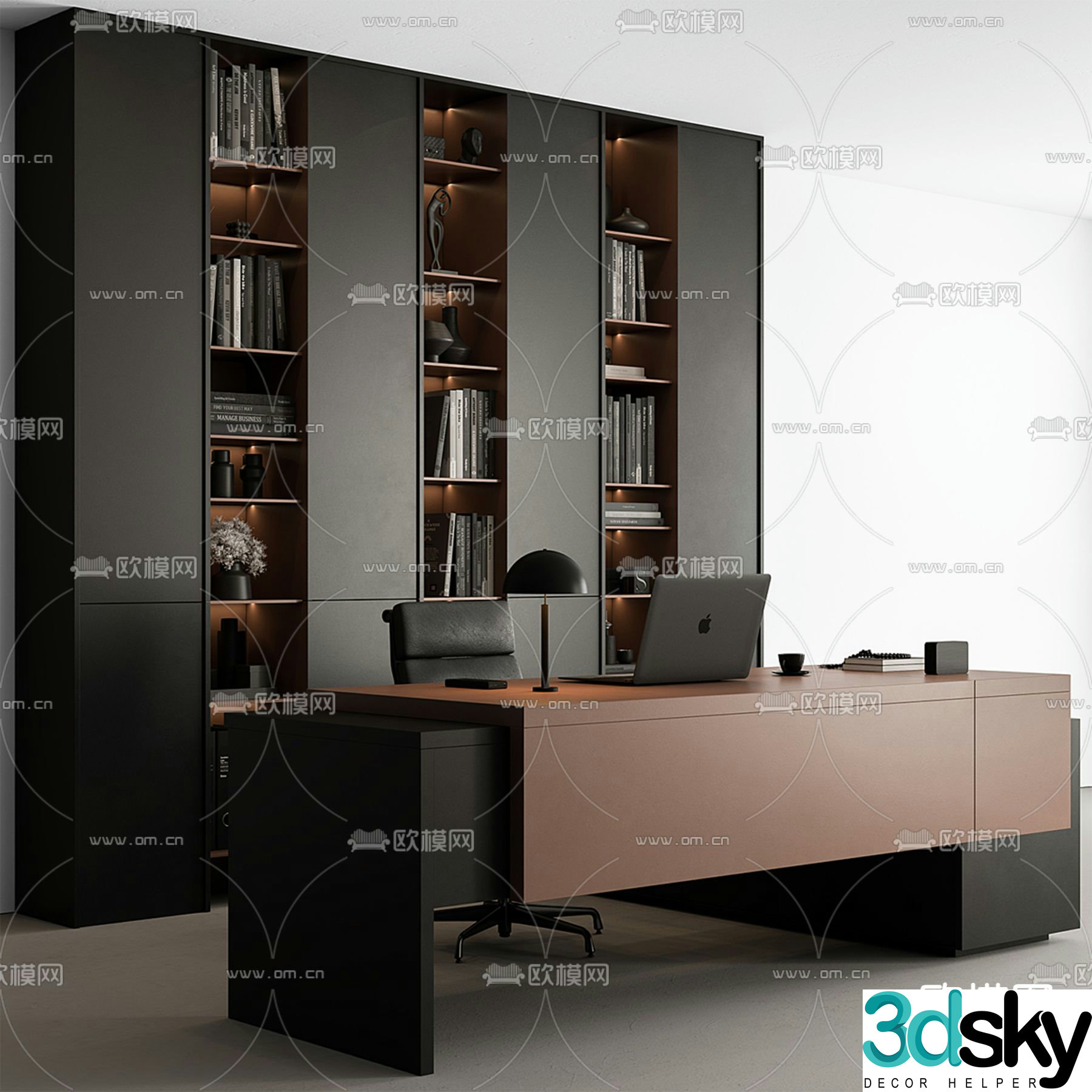 Office desk executive desk boss desk executive desk 3D model