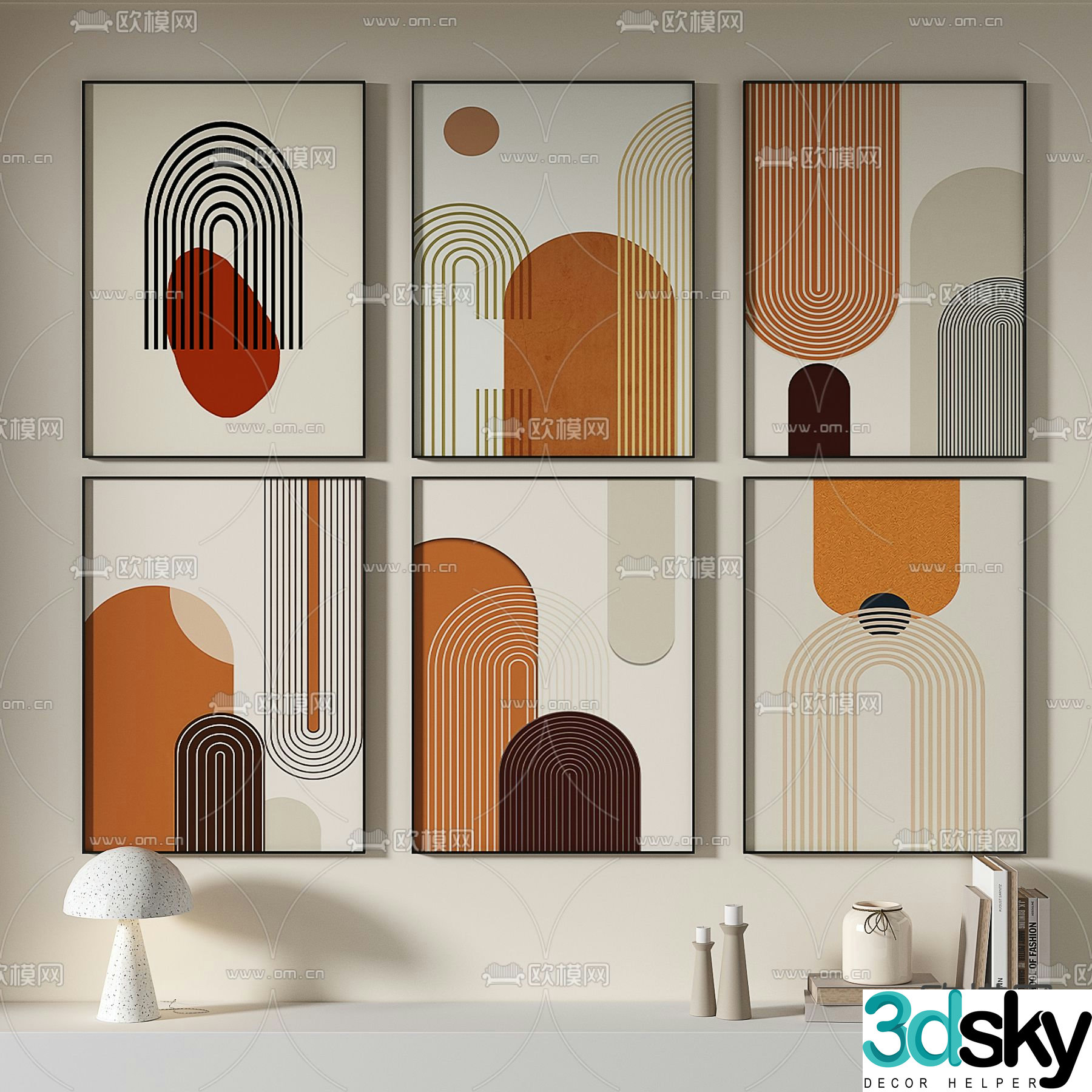 Simple painting Abstract painting Decorative painting 3d model