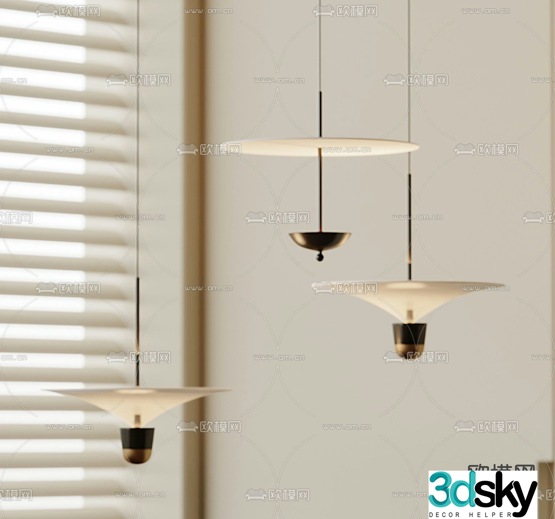 UFO chandelier 3d model